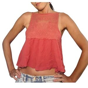 Kimchi Blue Pink Smocked Sleeveless Tank Top